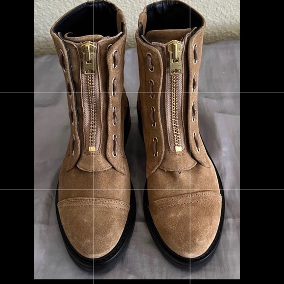 All Saints Ariel Combat Suede Boots Size EU 36 New - Picture 4 of 14